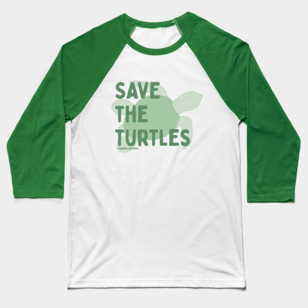 Save the Turtles © GraphicLoveShop Baseball T-Shirt by GraphicLoveShop